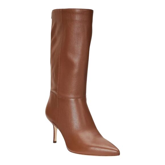 Lauren Ralph Lauren Shoes - Lauren Ralph Lauren Women's Leanna Leather Mid Shaft Dress Boots Tan Size 9 1/2
